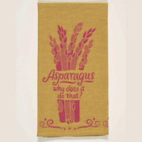 funny dish towels asparagus why do you do that