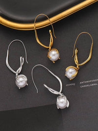 Geometric Drop Earrings: GOLD / One_size