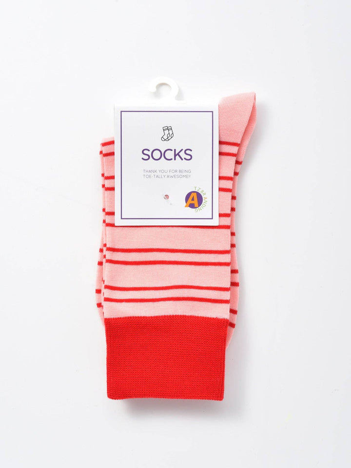 Contrast Stripe Mid-Calf Socks