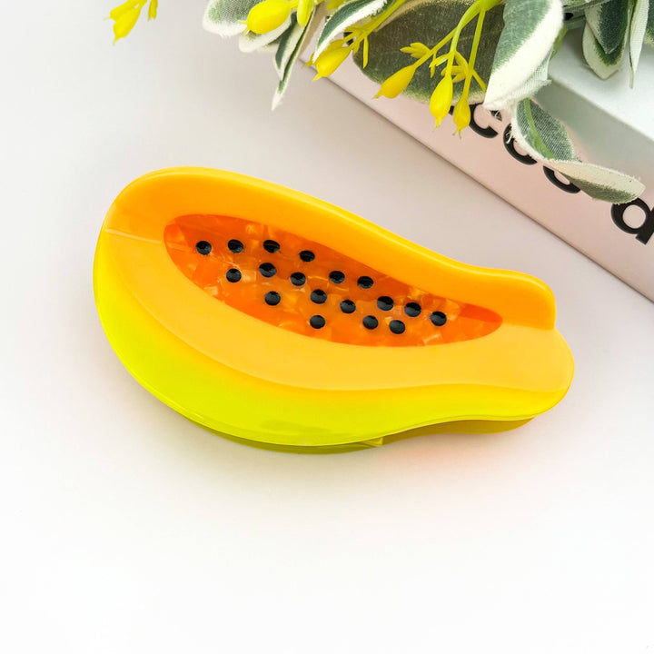 Blueberry Hair Claw Clip, Acetate Fruit Hair Clip: Papaya