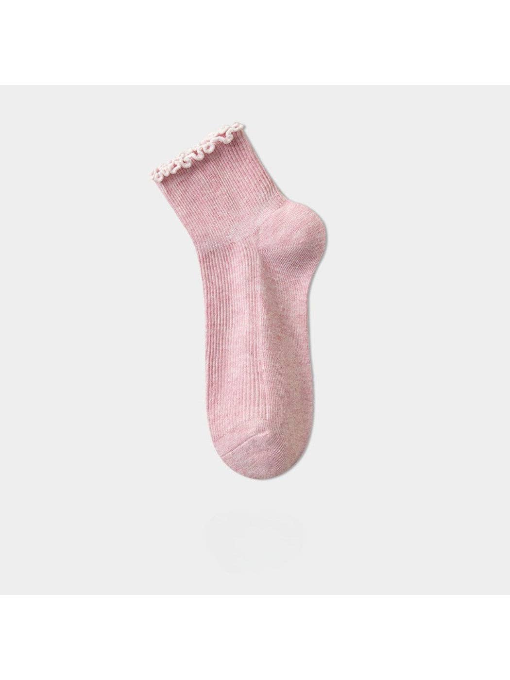 Ribbed Neutral Crew Socks