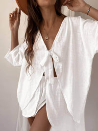 String Tie Shirt And Short Seys DPS1911: Black / S