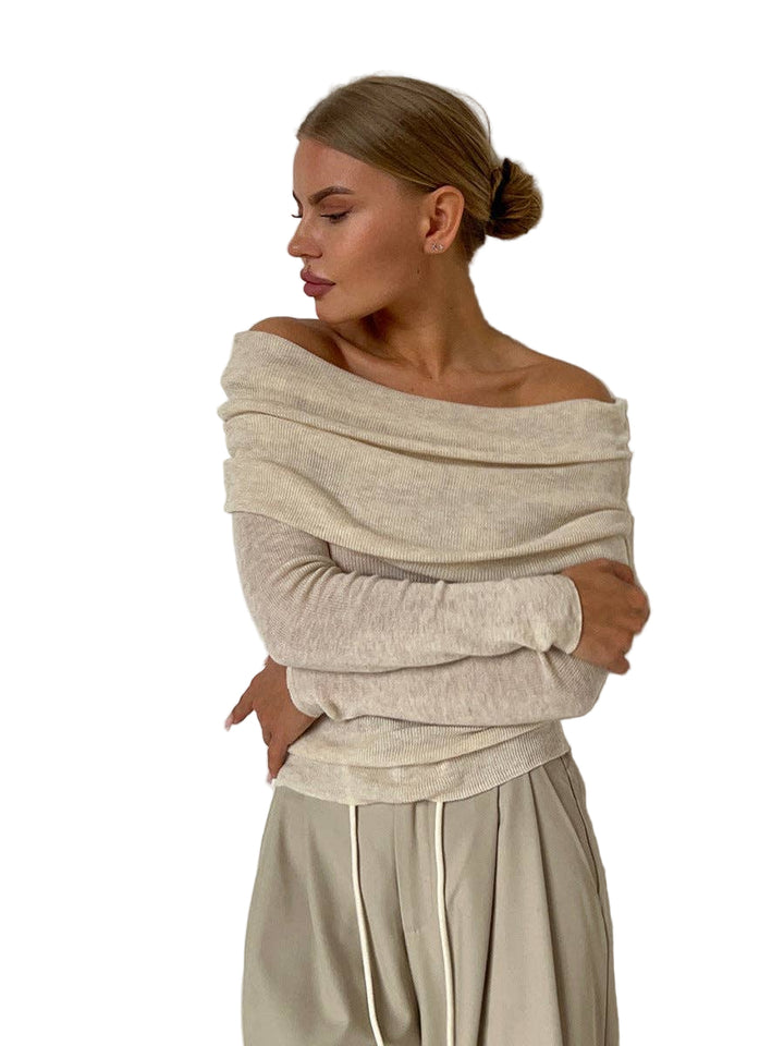 Off Shoulder Light Knit Top
