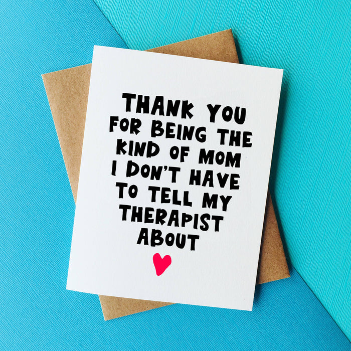 Funny Mothers Day Card Therapist