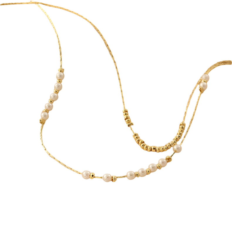 Elegant White Beads Necklace