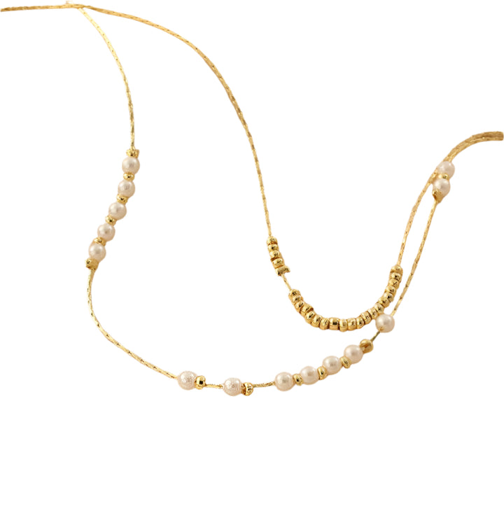 Elegant White Beads Necklace