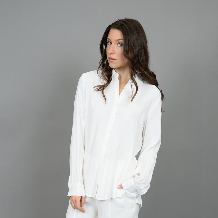 Lola's Room Crepe Long Sleeve Button Down