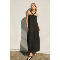 Cotton Halter Neck Maxi Dress