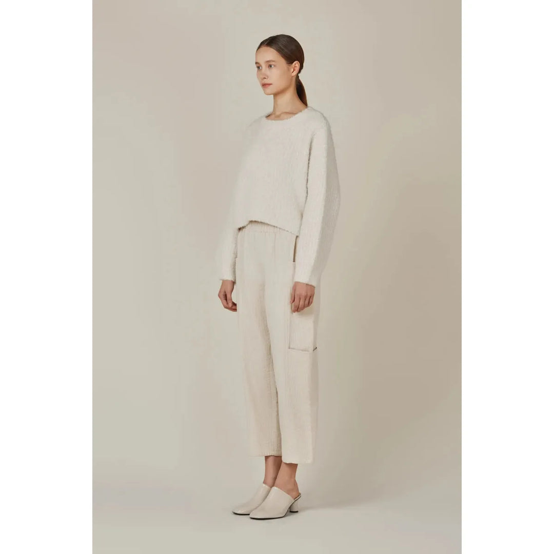 Fuzzy Cropped & Cozy Knit Sweater