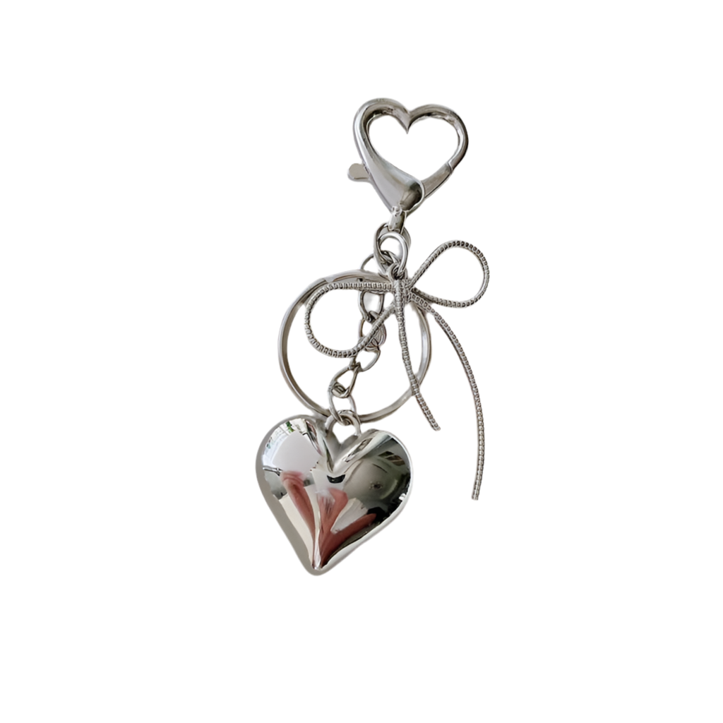 Heart & Bow Charm Keychain