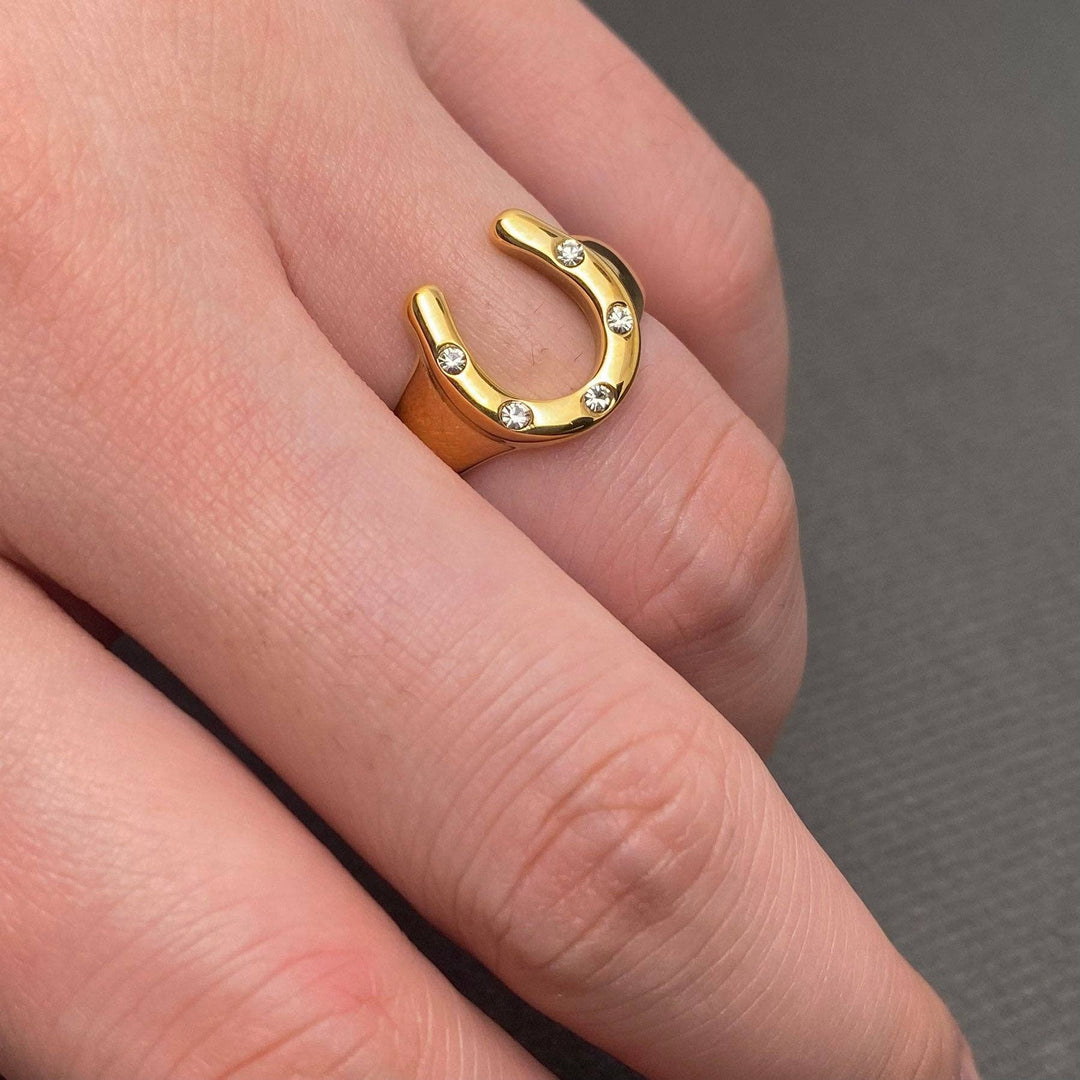 Horseshoe 18K Gold Plated Ring