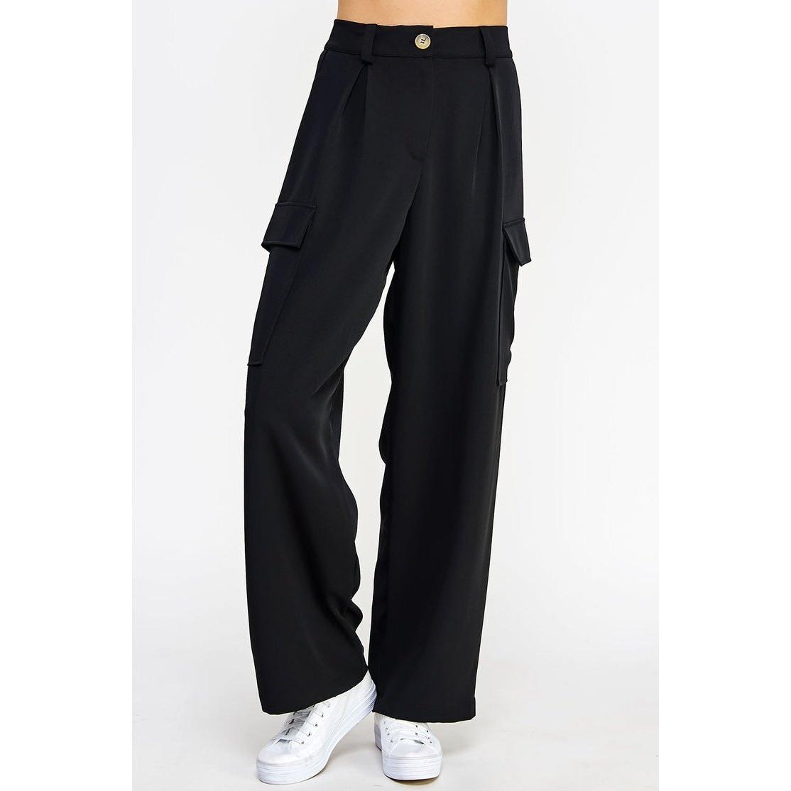 Wide Leg Tailored Cargo Pant