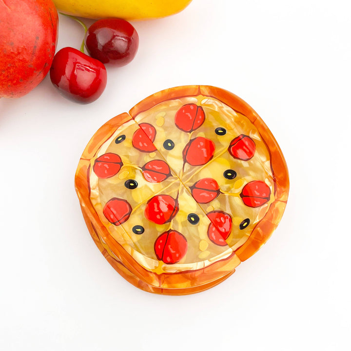 Ham Pizza Hair Claw Clip