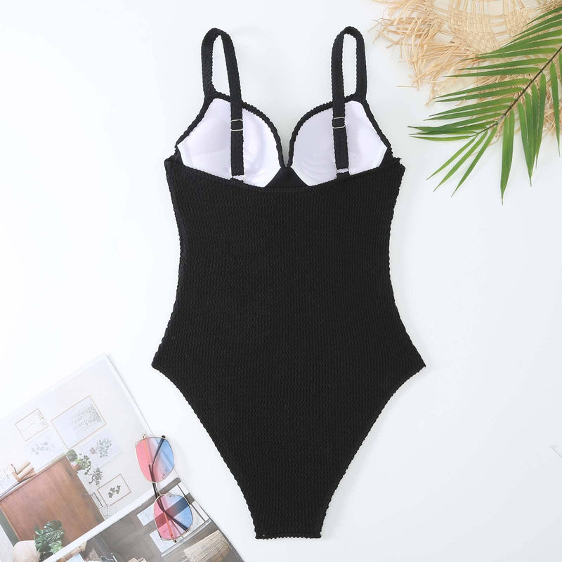 Ribbed One Piece Swimsuit