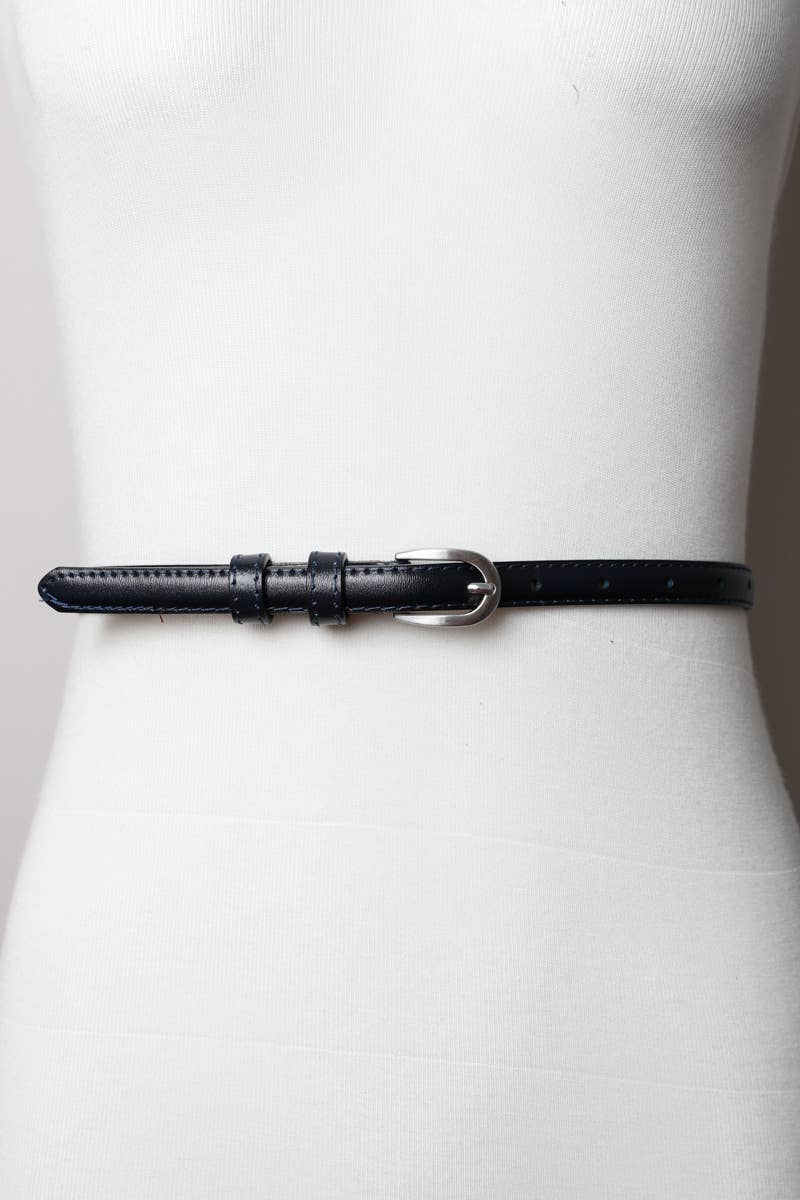 Skinny Horseshoe Buckle Belt