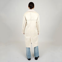 Lola's Room Double Breasted Cream Sherpa Coat