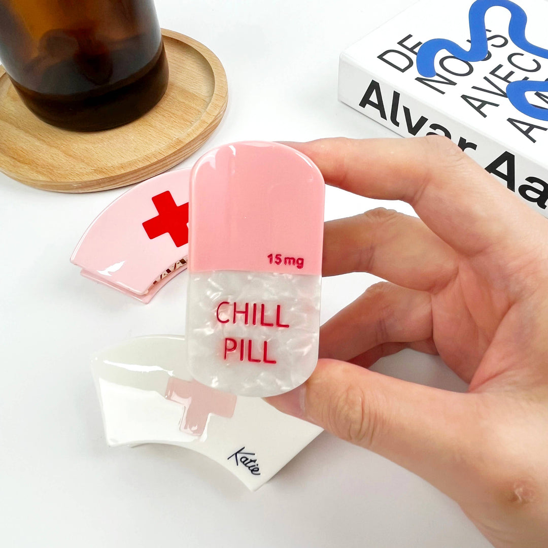 Acetate Pill Hair Clips,Nurses Day Hair Claw Clip: A