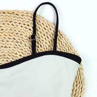 Simple Color Block Sexy One Piece Swimwear DPSW1114: Black / S