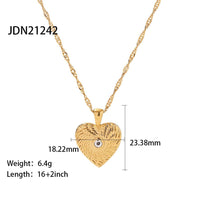 Vintage Zircon Heart Necklace DPJN49: 11