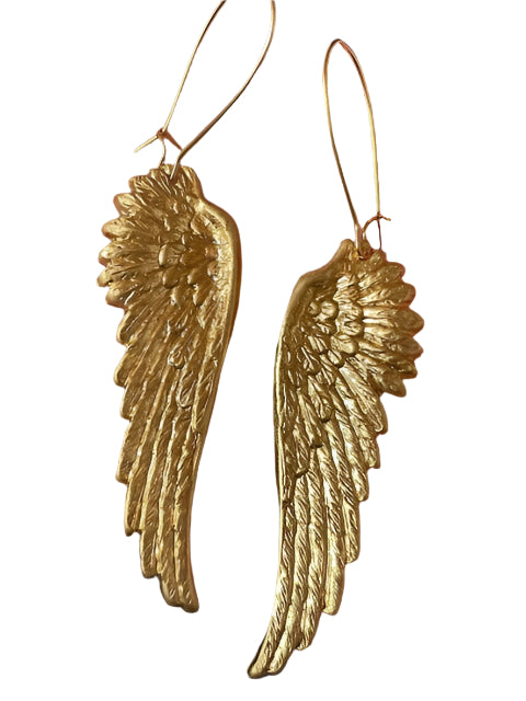 Vintage Angle Wings Pendent Earrings