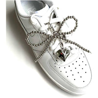 Shoelace Charm Jewels Silver Bow Heart 