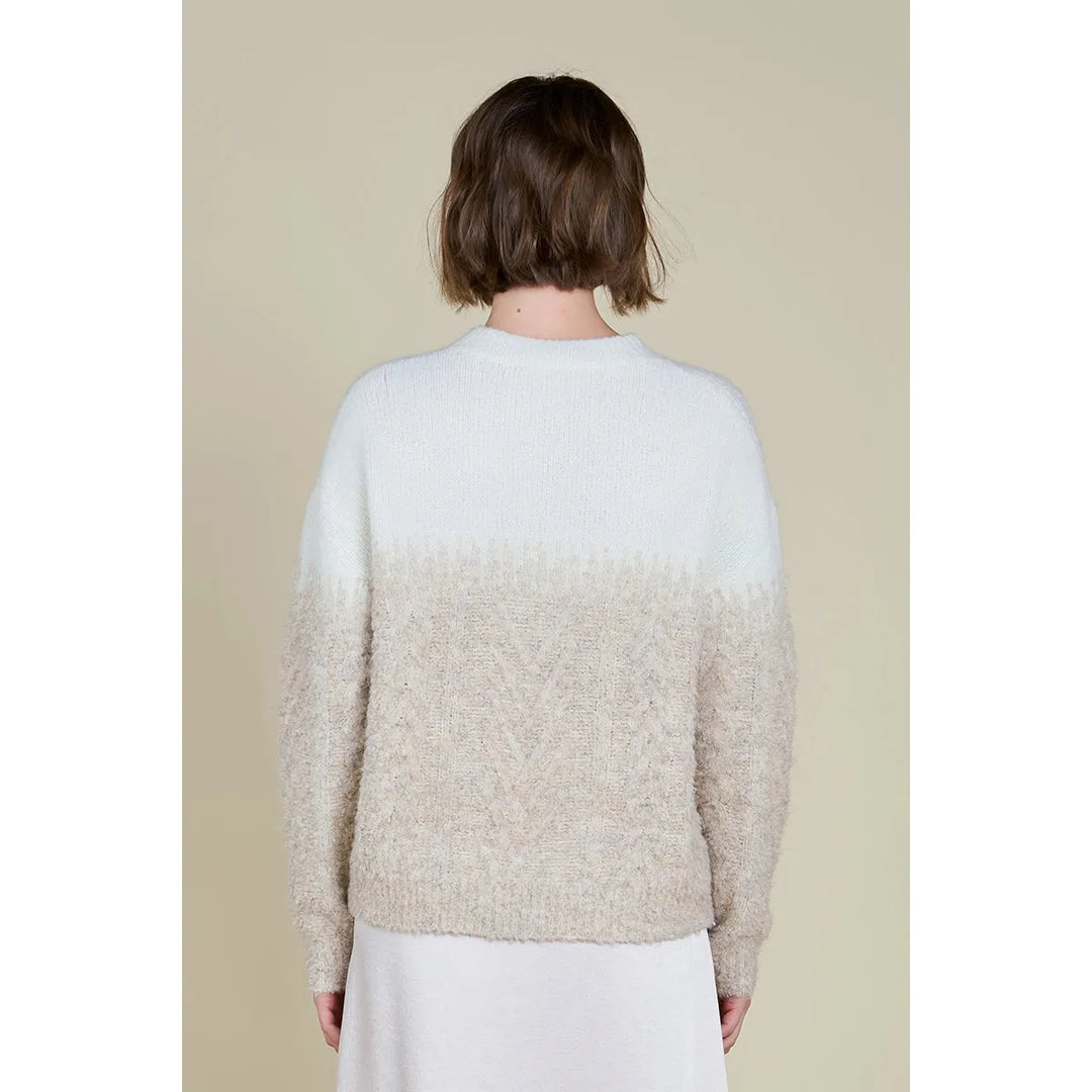 Mixed-Up Yarn Knit Sweater
