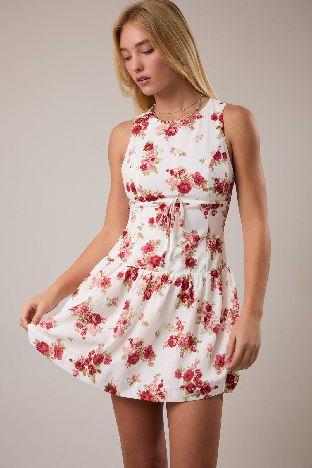 Mini Dress with Open Back Detailing