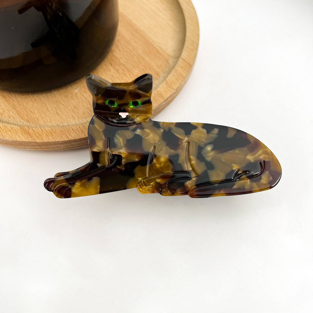 Sitting Cat Hair Claw Clip Collection, Animal Hair Clip: Ocelot