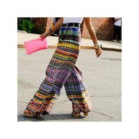 Stylish Loose Fit Striped Straight Leg Pants: Colorful Stripe / L