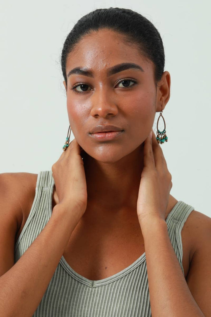 Turquoise Tassel Earrings