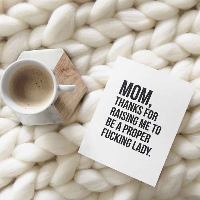 Funny Mother's Day Card - Proper Lady