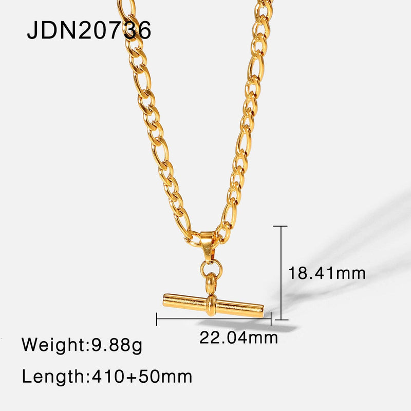 Punk T-Bar Pendant Necklace DPJN42: 2