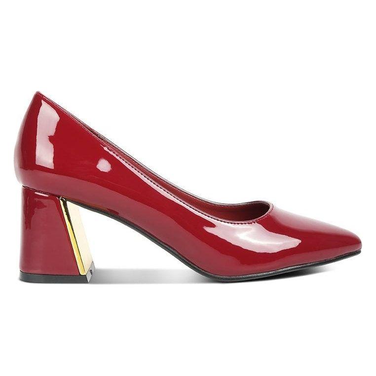 Patent Block Heel Pumps