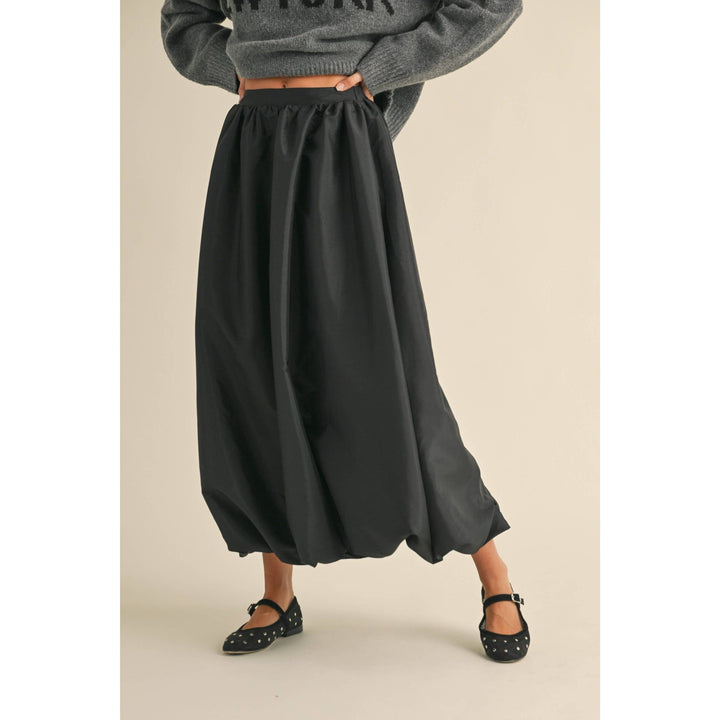 Metallic Ballon Long Skirt