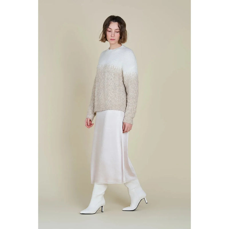 Mixed-Up Yarn Knit Sweater