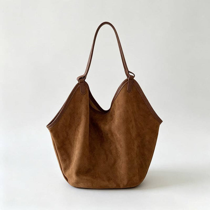 Angular Soft Shoulder Tote: Camel / F