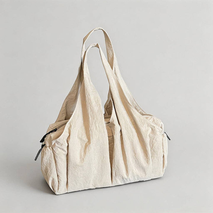 Nylon Slouchy Tote Bag: Black / One Size