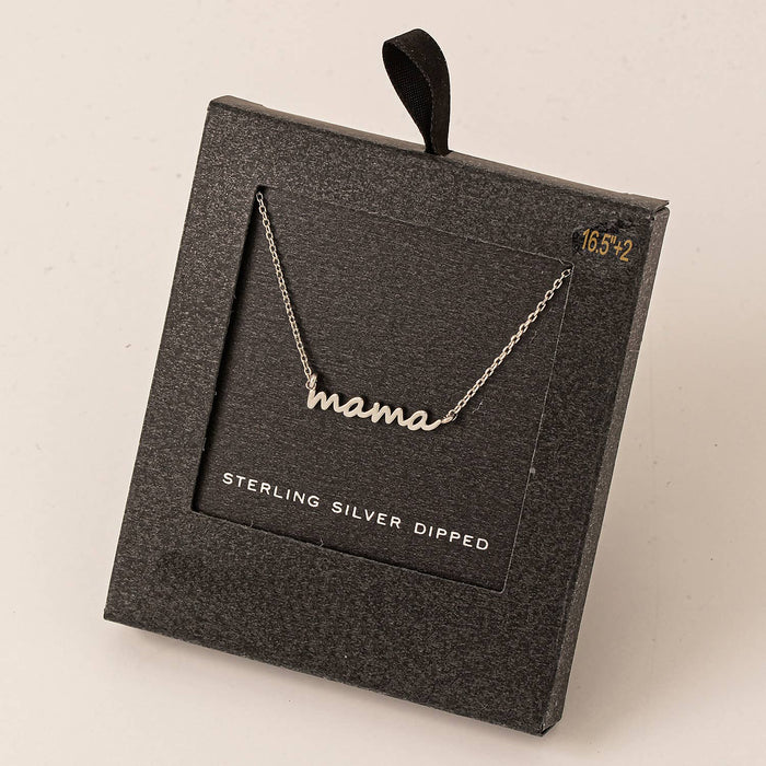 Dipped Dainty Mama Pendant Necklace