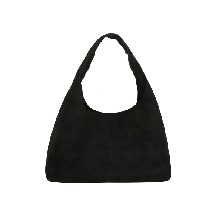 EWB172 Jaz Faux Suede Hobo Tote Bag: Black
