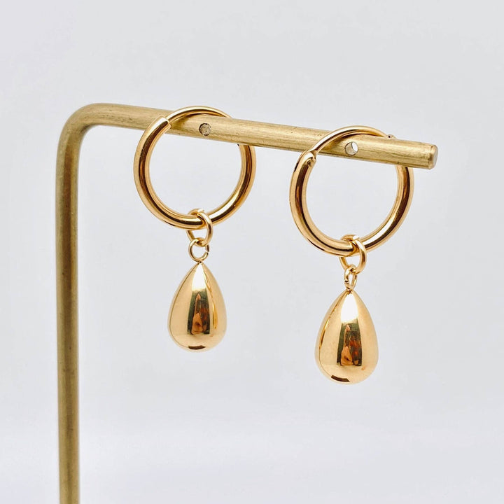 Teardrop Huggie Earrings