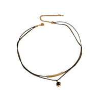 Ladies Black Circle Pendent Necklace