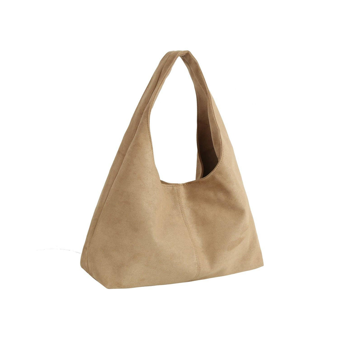 EWB172 Jaz Faux Suede Hobo Tote Bag: Black