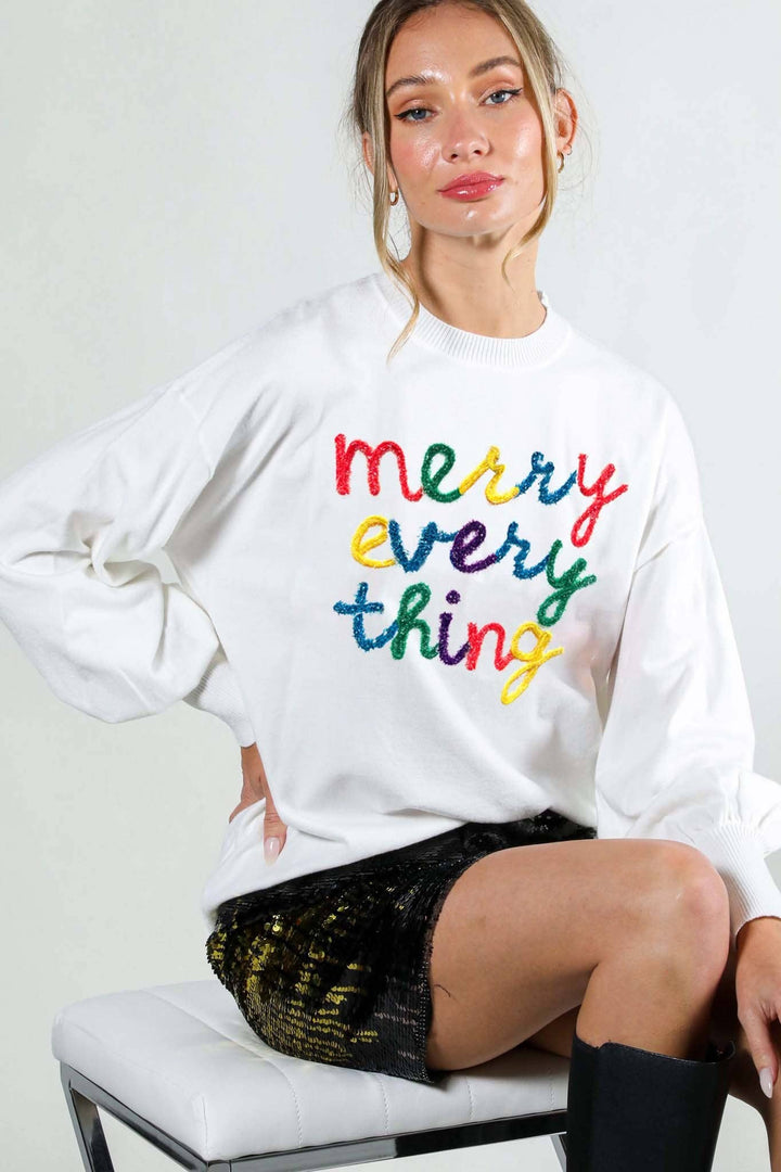 Vine and Love Merry Everything Knit Sweater