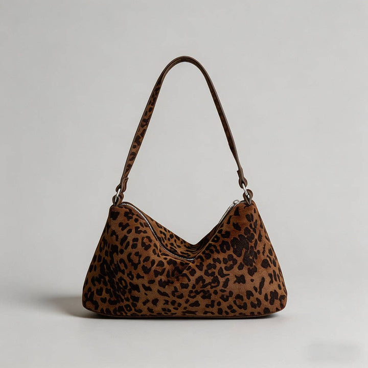 Vintage Suede Shoulder Bag: Apricot / One Size