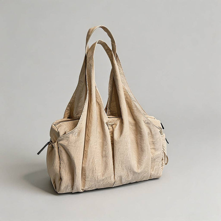 Nylon Slouchy Tote Bag: Black / One Size