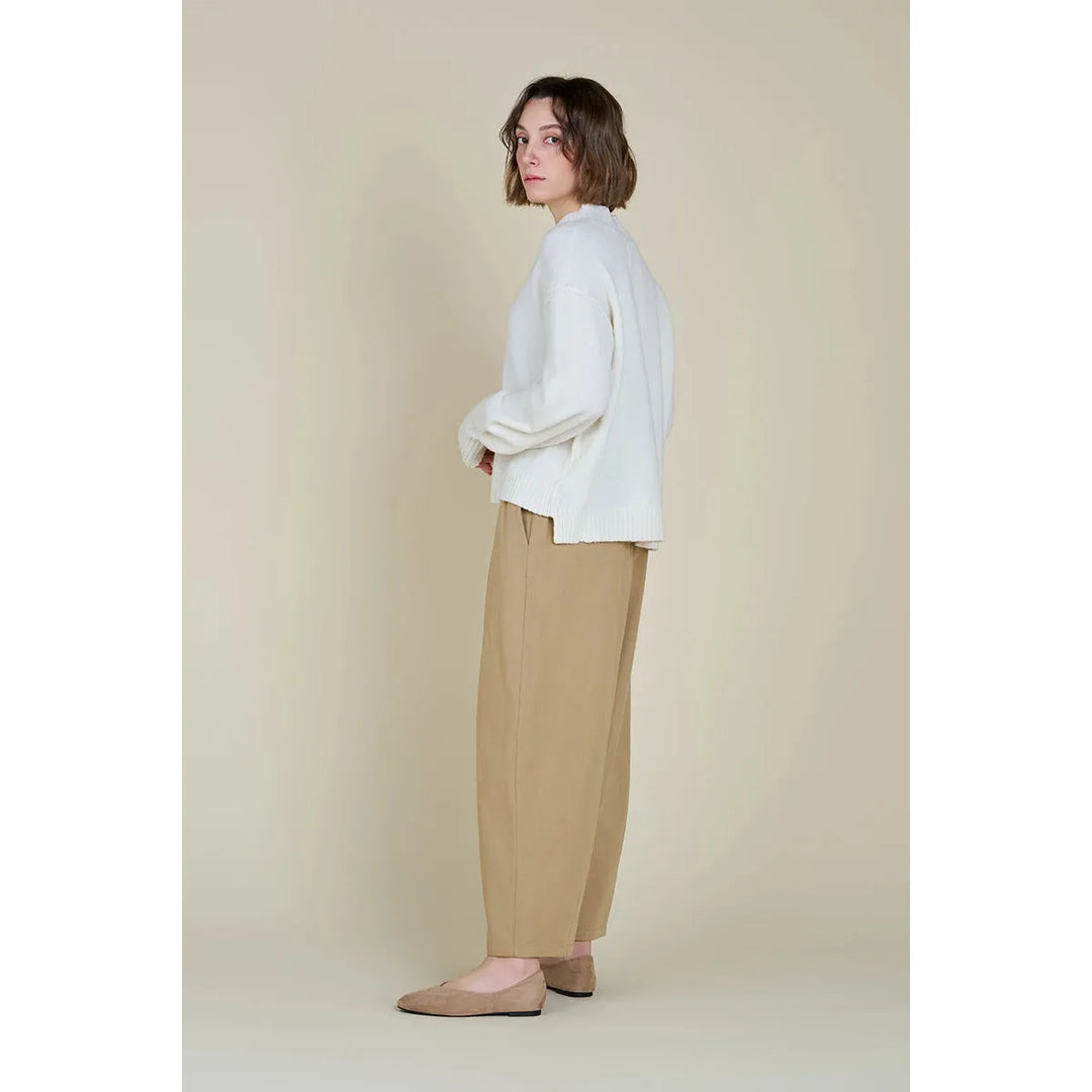 Mock Neck Ribbed Knit Sweater