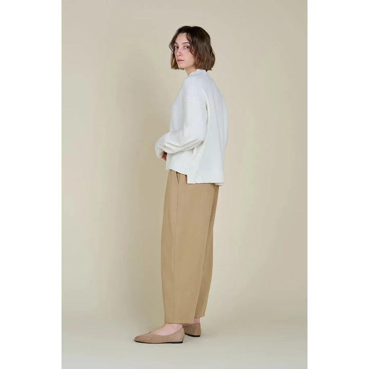 Mock Neck Ribbed Knit Sweater