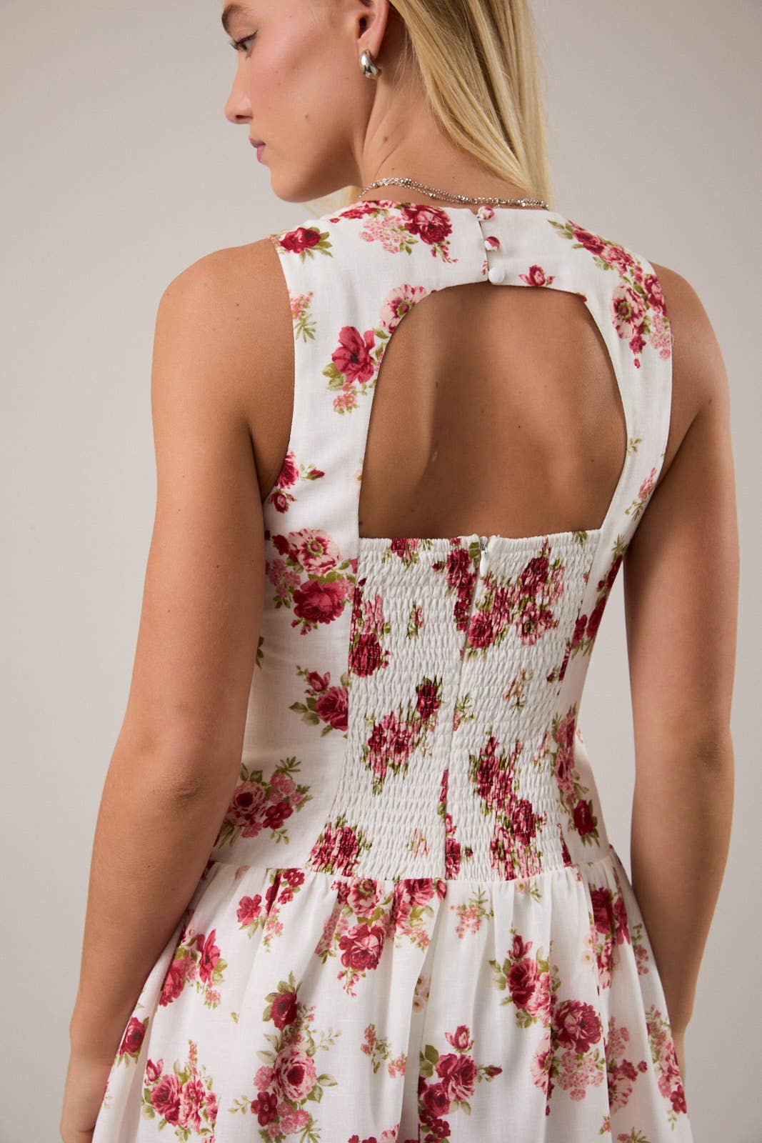 Mini Dress with Open Back Detailing