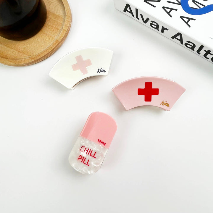 Acetate Pill Hair Clips,Nurses Day Hair Claw Clip: A