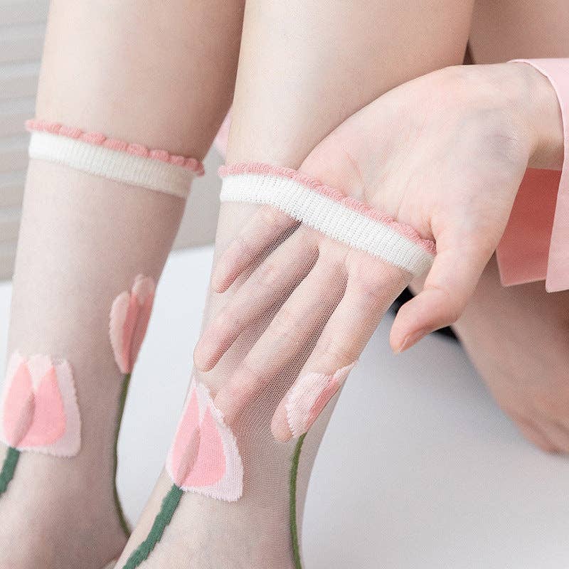 Tulip Floral Socks
